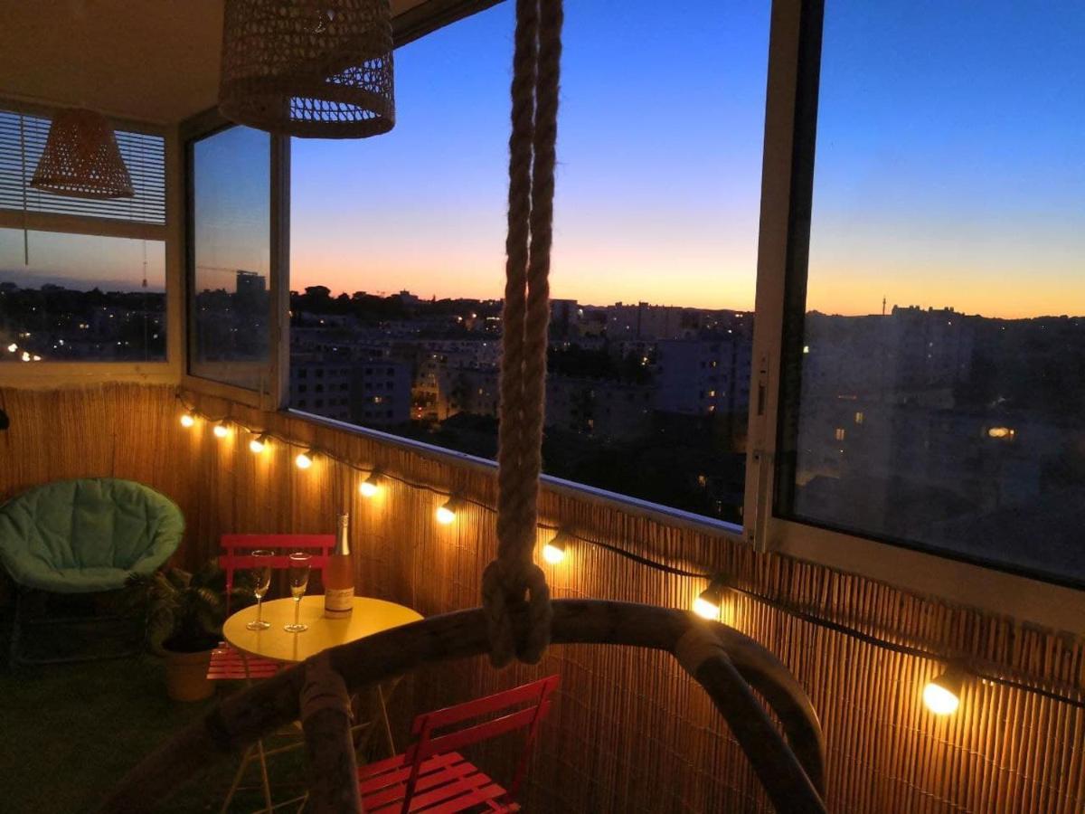Appartement Nid Panoramique VUE WOW ! SPAdéco - LoungeZEN - Terrasse ensoleillée - arrivée autonome - Netflix - emplacement idéal - Lumineux - rénové à neuf - Wifi Fibre - à Montpellier Extérieur photo